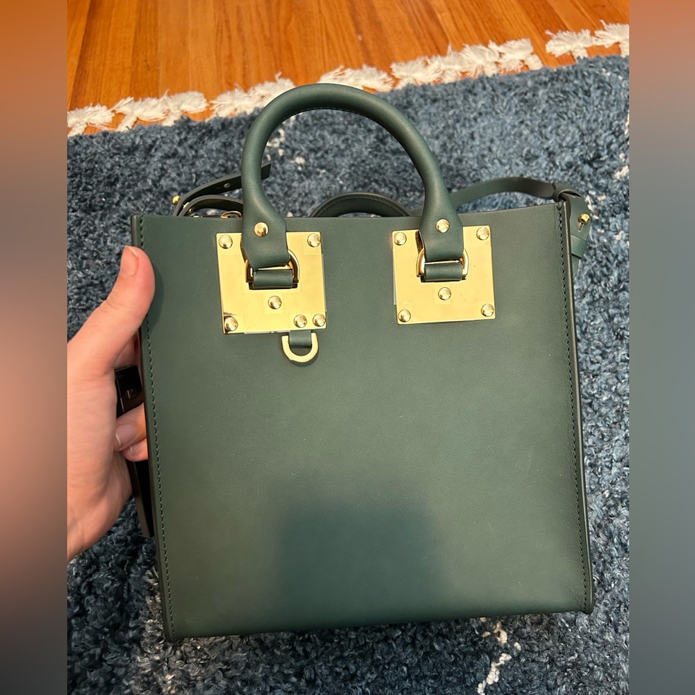 MINT CONDITION SOPHIE HULME ALBION LEATHER BAG IN GREEN